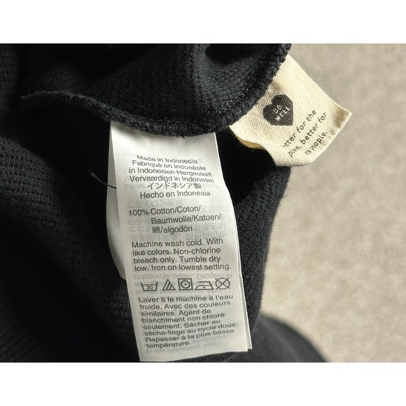 Madewell Cardigan Sweater Womens Extra Large Black Bubble Sleeve V Neck Top XL - Picture 9 of 9